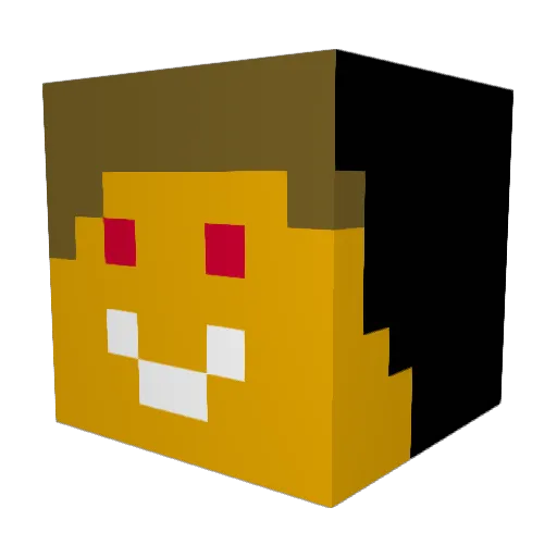 lig4ht Minecraft avatar head, 3D render