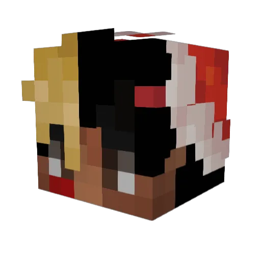 liga233 Minecraft avatar head, 3D render