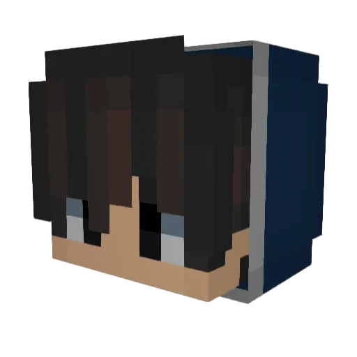 ligenziak Minecraft avatar head, 3D render