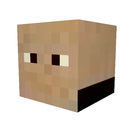 light412 Minecraft avatar head, 3D render