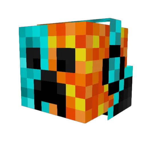 light_and1 Minecraft avatar head, 3D render