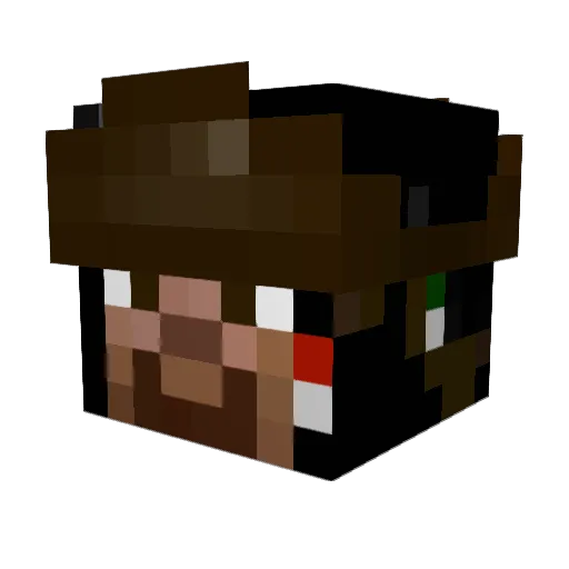 light_frog Minecraft avatar head, 3D render