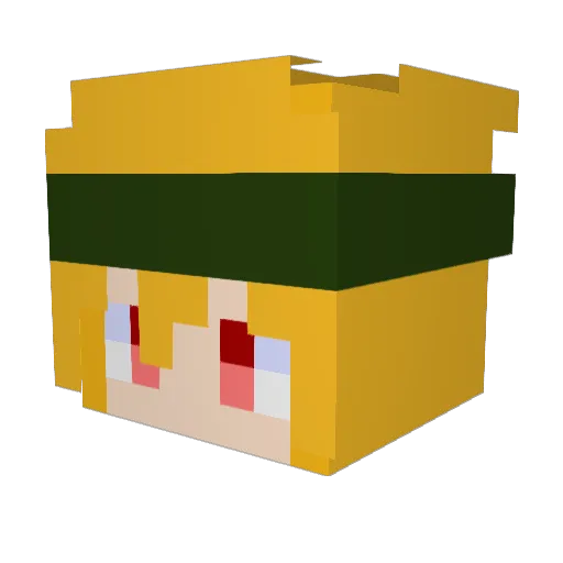 light_mp7 Minecraft avatar head, 3D render