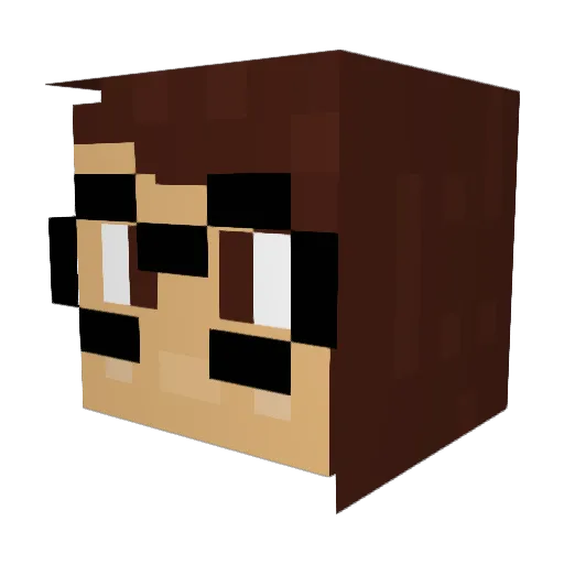 light_wz8 Minecraft avatar head, 3D render