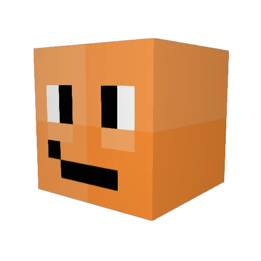 lightbay Minecraft avatar head, 3D render
