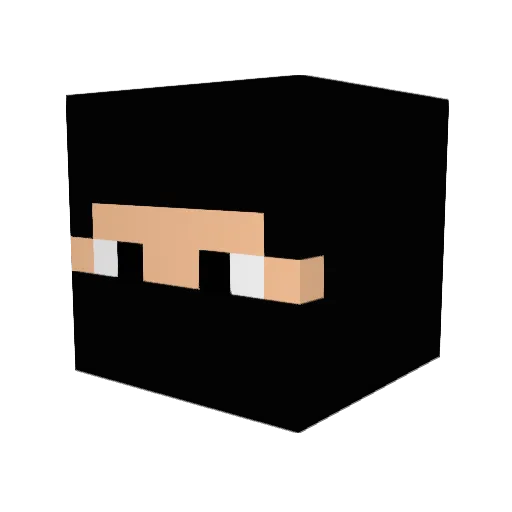 lightgauge Minecraft avatar head, 3D render