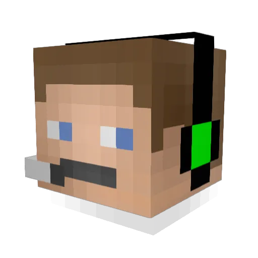 lighthack007 Minecraft avatar head, 3D render