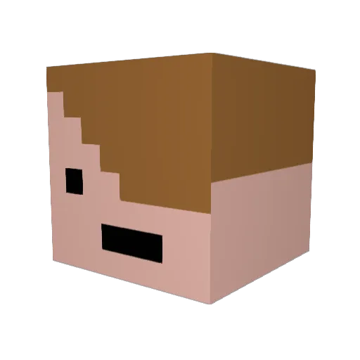 lightingboltxd Minecraft avatar head, 3D render