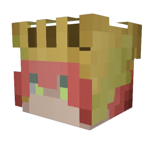lightixia Minecraft avatar head, 3D render