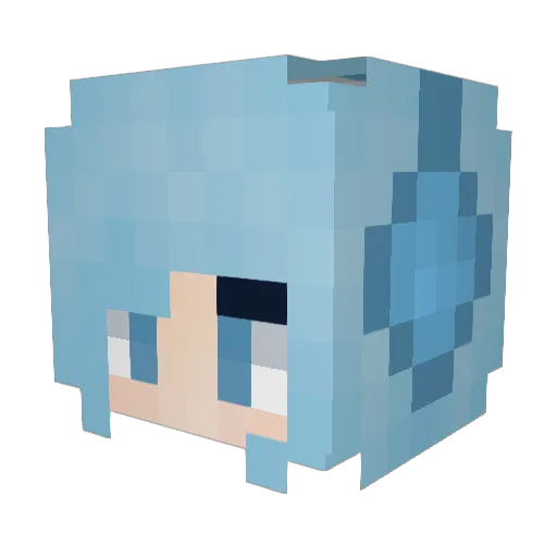 lightlight1 Minecraft avatar head, 3D render