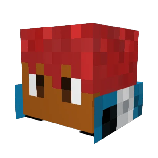 lightnagumai Minecraft avatar head, 3D render