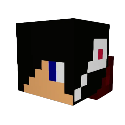 lightniga Minecraft avatar head, 3D render