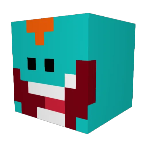 lightningK9 Minecraft avatar head, 3D render