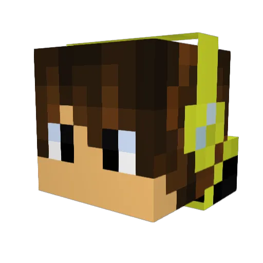 lightningMM Minecraft avatar head, 3D render