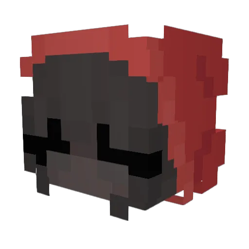 lightning_mqueen Minecraft avatar head, 3D render