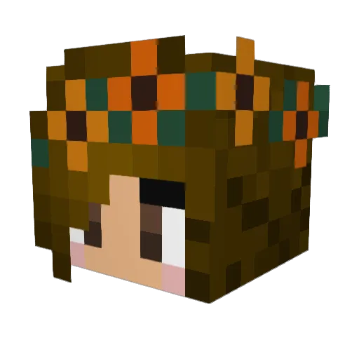 lightpaths Minecraft avatar head, 3D render
