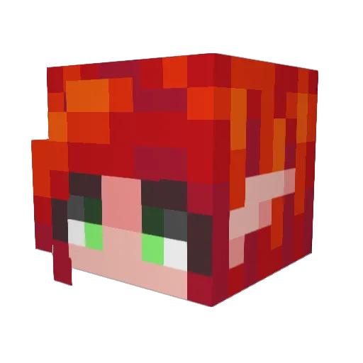 lightryou Minecraft avatar head, 3D render