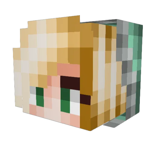 lightweightmoon Minecraft avatar head, 3D render