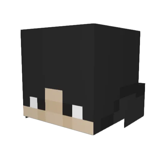 lightword Minecraft avatar head, 3D render