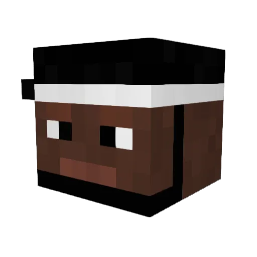 lignano Minecraft avatar head, 3D render