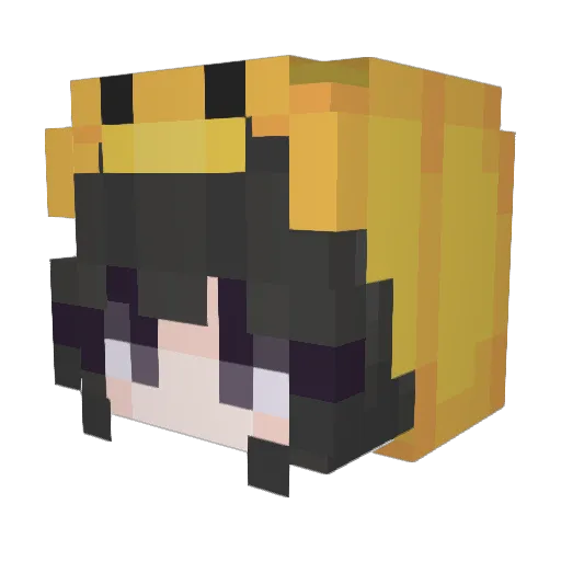 liilana Minecraft avatar head, 3D render