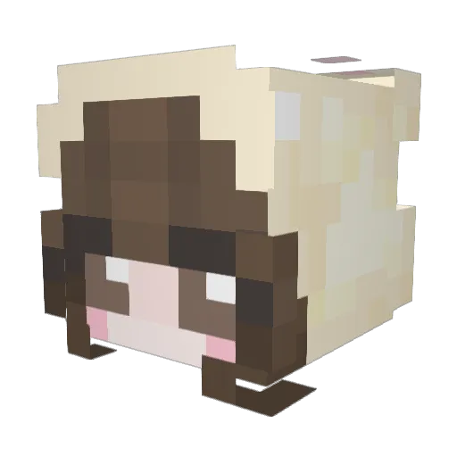 lijeux Minecraft avatar head, 3D render