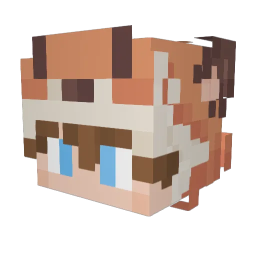 likaikaili Minecraft avatar head, 3D render