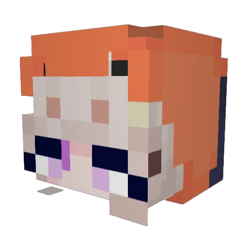 likapana Minecraft avatar head, 3D render