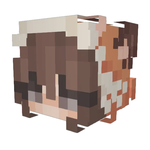 like_TNT Minecraft avatar head, 3D render