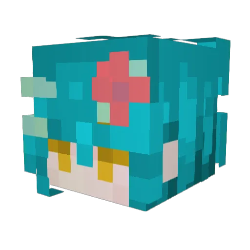 likeariot Minecraft avatar head, 3D render