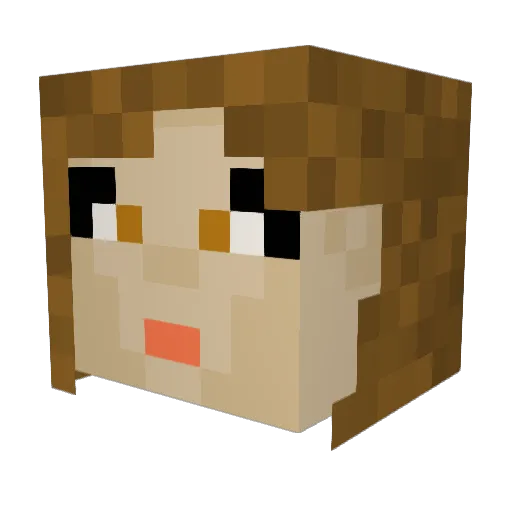likethemapples Minecraft avatar head, 3D render