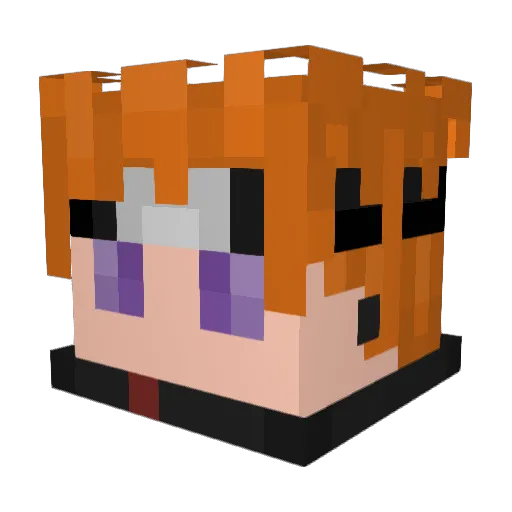 likethewhiskey Minecraft avatar head, 3D render