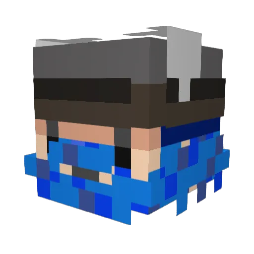 likomar Minecraft avatar head, 3D render