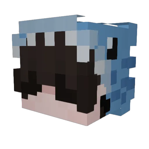 lilAsuna Minecraft avatar head, 3D render