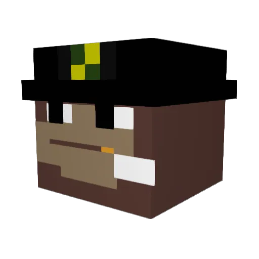 lilBOBRICK Minecraft avatar head, 3D render
