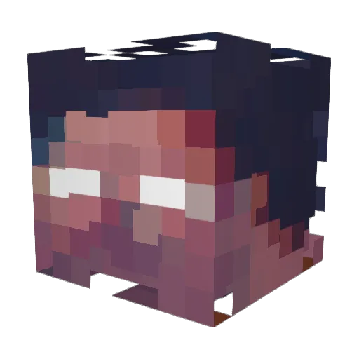lilChurch Minecraft avatar head, 3D render