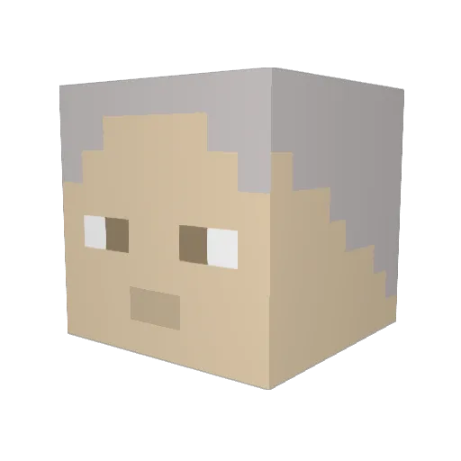 lilDrWho Minecraft avatar head, 3D render