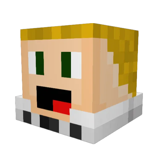 lilGeri Minecraft avatar head, 3D render