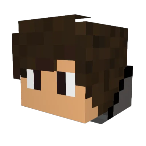 lilHutZu Minecraft avatar head, 3D render