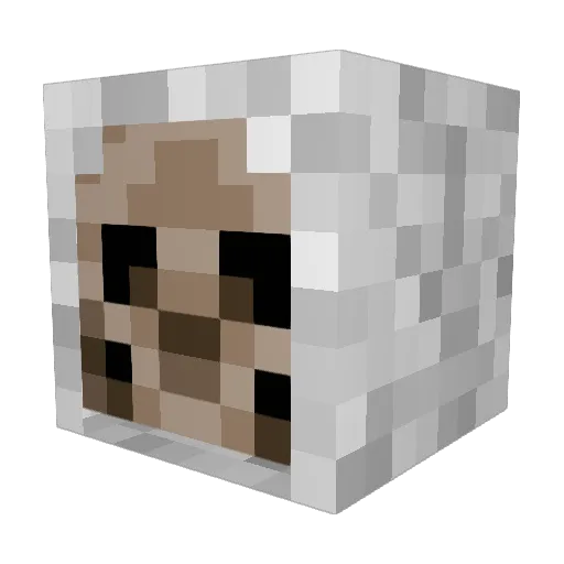 lilPipeline Minecraft avatar head, 3D render