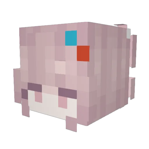 lilPride Minecraft avatar head, 3D render