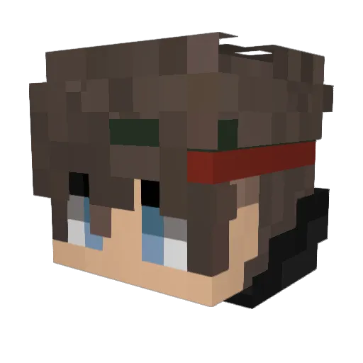 lilSpacko Minecraft avatar head, 3D render