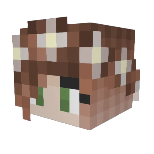 lilTE4CH Minecraft avatar head, 3D render