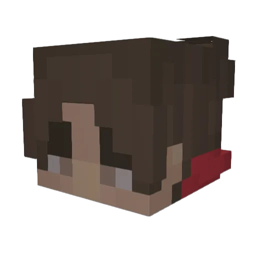 lilX3l Minecraft avatar head, 3D render