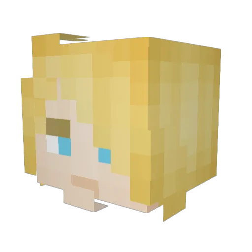 lil_BIG_Dio Minecraft avatar head, 3D render