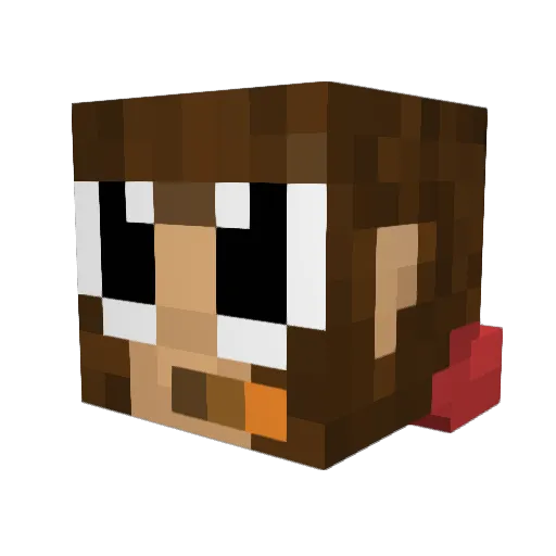 lil_fo Minecraft avatar head, 3D render