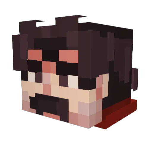 lil_ned Minecraft avatar head, 3D render