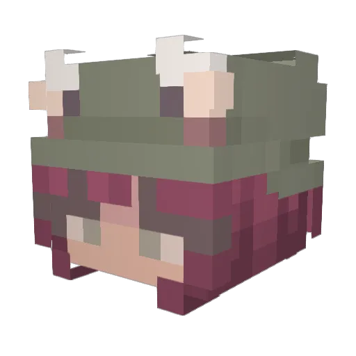 lil_nuki Minecraft avatar head, 3D render