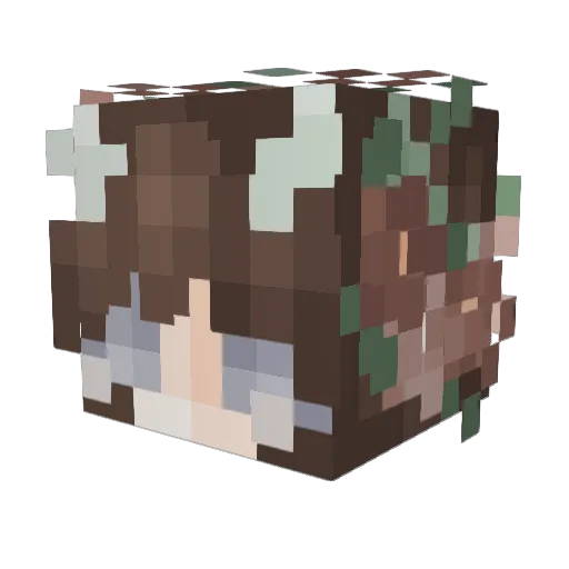 lil_raquel Minecraft avatar head, 3D render
