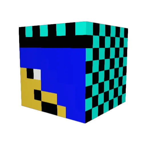 lil_stitch Minecraft avatar head, 3D render